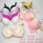 Biustonosz damski push-up, rozmiary 34/75-44/100, wielokolorowy