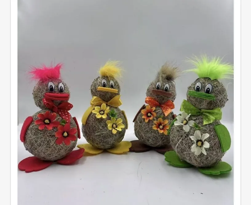Dekoracja Wielkanocna Kaczka z Wikliny 25cm