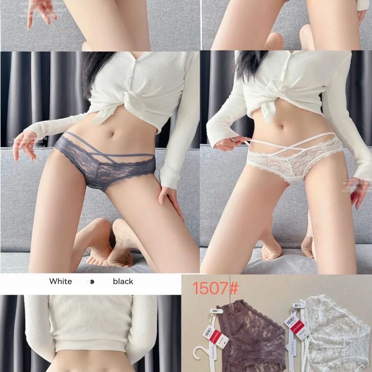 Majtki damskie koronkowe stringi S/M 4 kolory