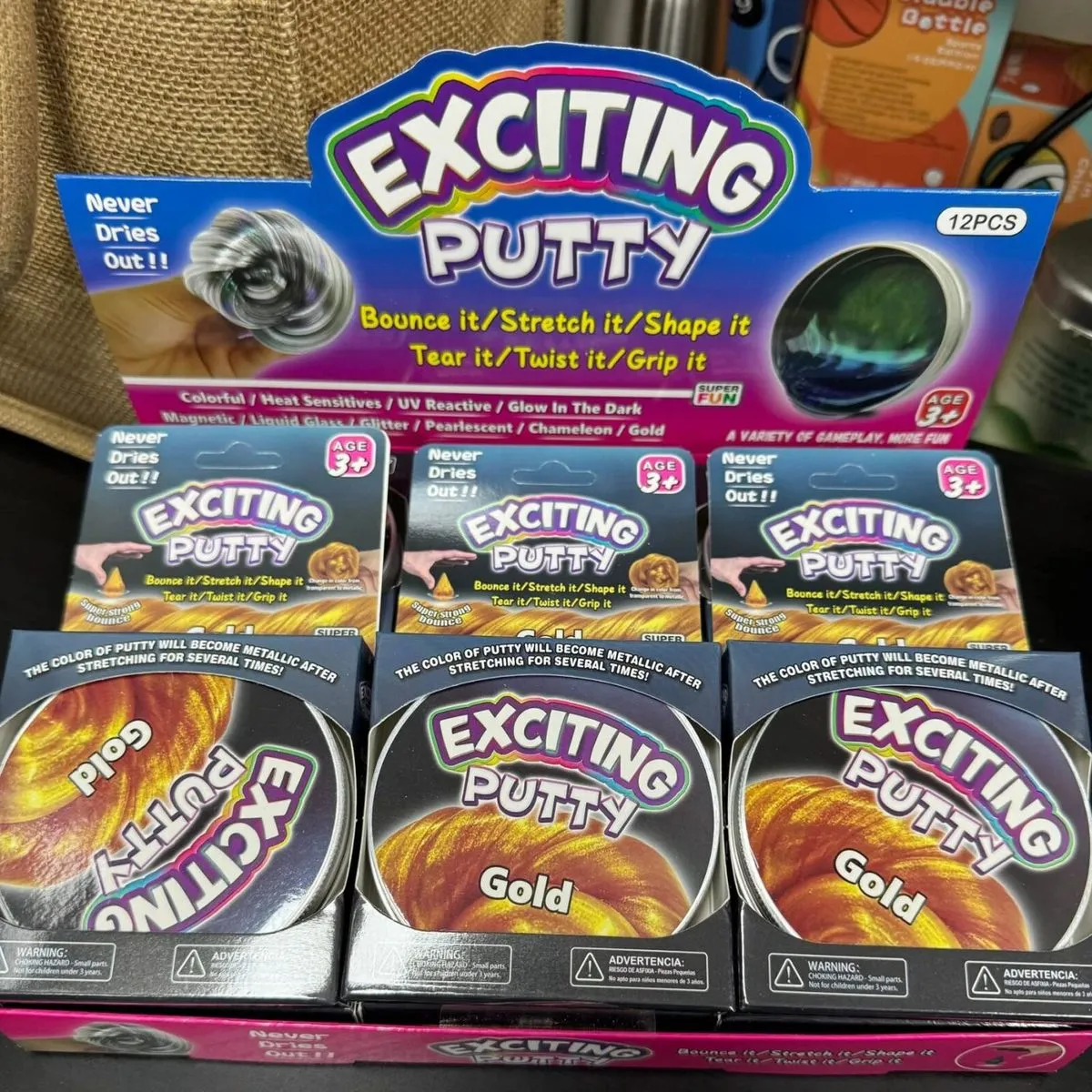 Plastelina Magnetyczna Exciting Putty Złota 12 szt