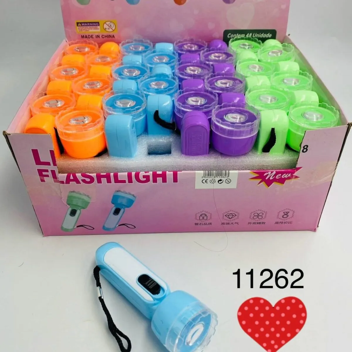 Mini Latarka Flashlight niebieska z brelokiem