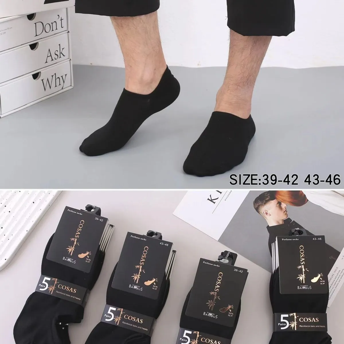 Skarpetki męskie Cosas LB19-102 bamboo fiber 39-43/44-46