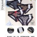 Majtki damskie bawełniane z elastanem S-L, wzór leopard, 3 szt