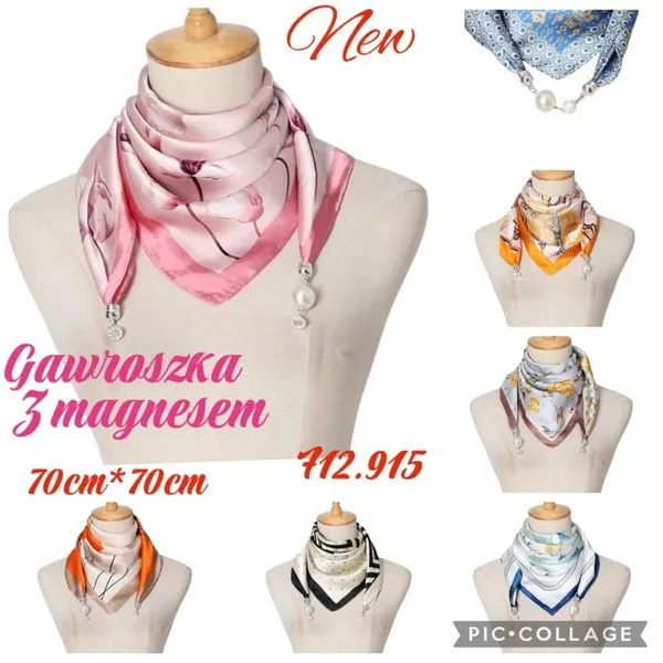 Chusta Damska z Magnetem Gawroszka 70cm x 70cm