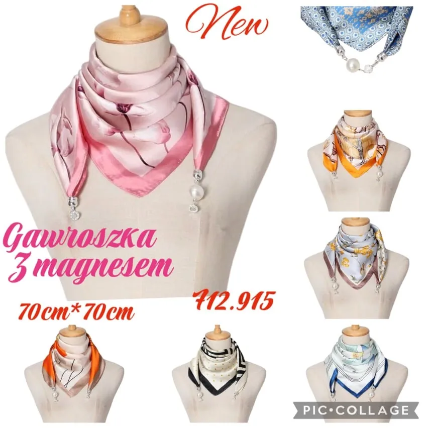 Chusta Damska z Magnetem Gawroszka 70cm x 70cm