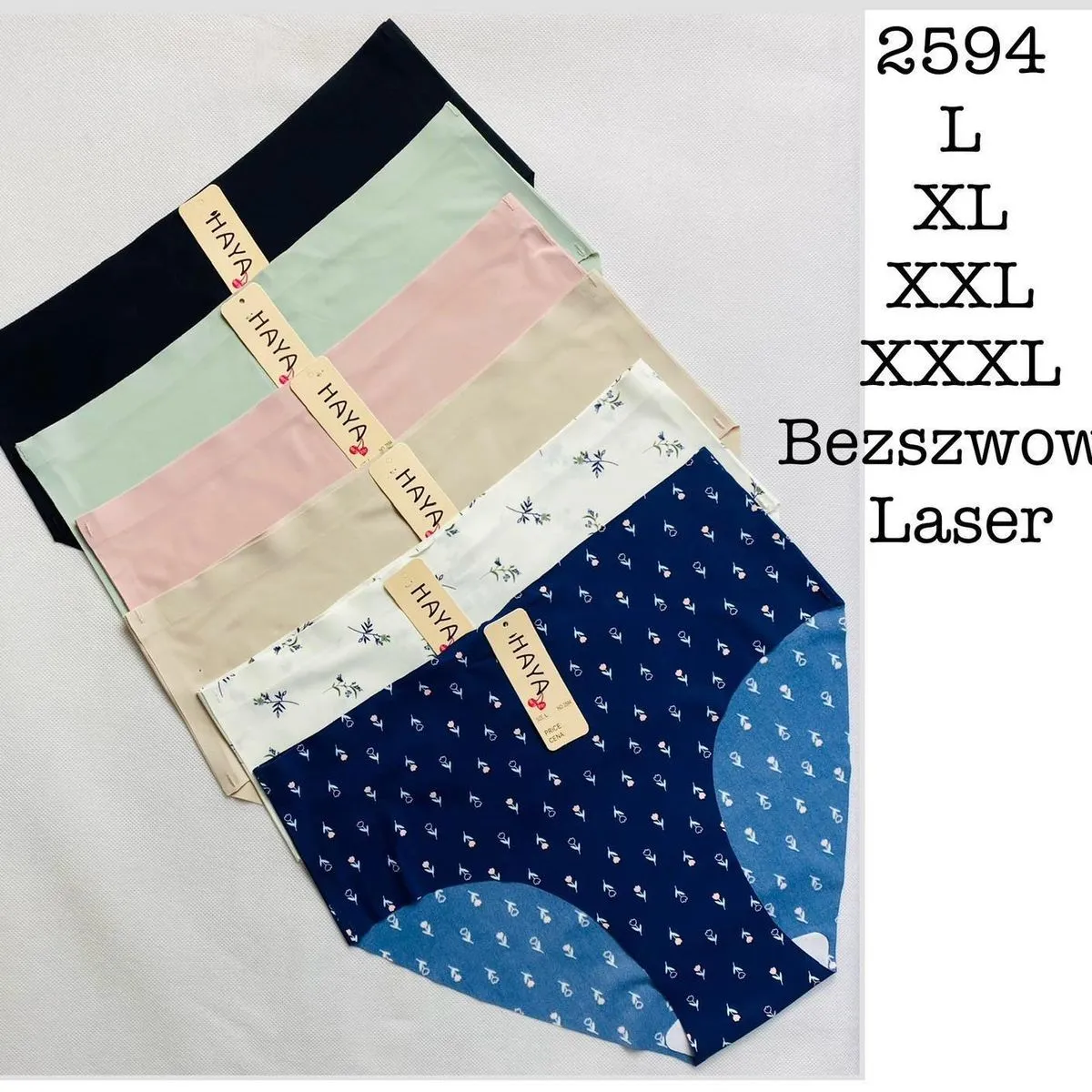 Beszszwowe Majtki Damskie HAYA Laser L XL XXXL 4 szt