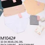 Majtki damskie bawełniane M1042, rozmiary M-4XL, pack 24 szt