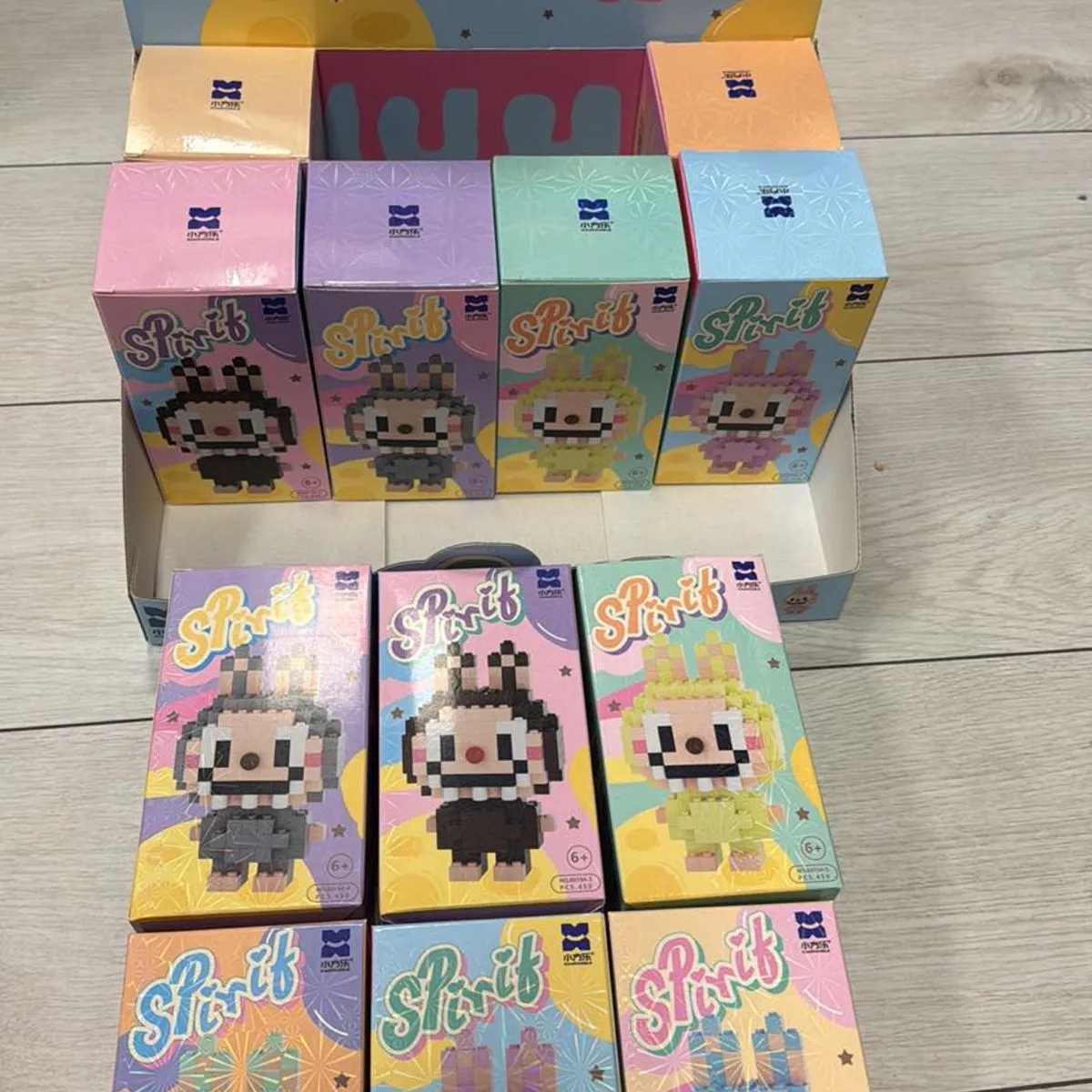Klocki Labubu Spiritif Pixel Figurine Blind Box