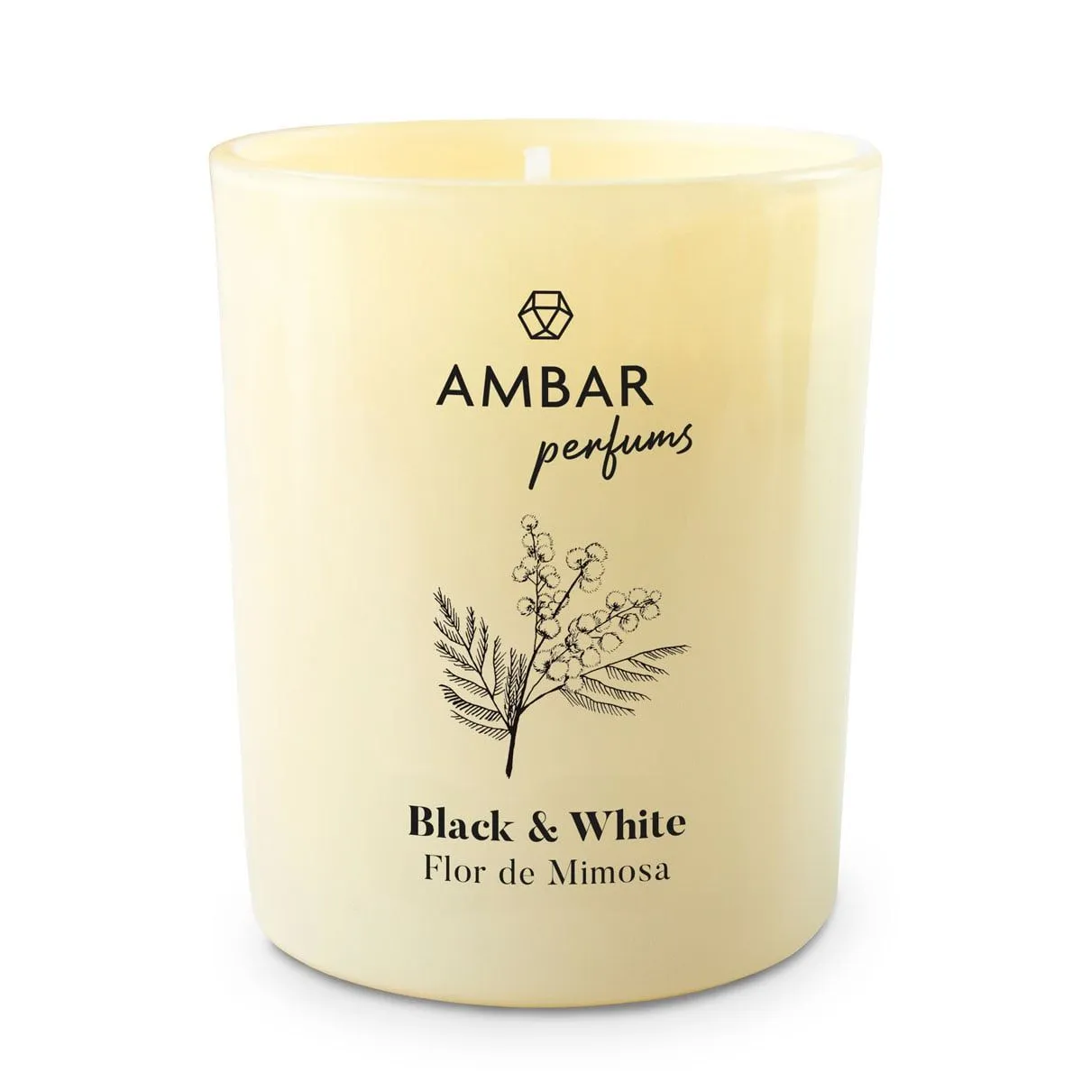 Świece z Woskiem Roślinnym Black & White Flor de Mimos 140g