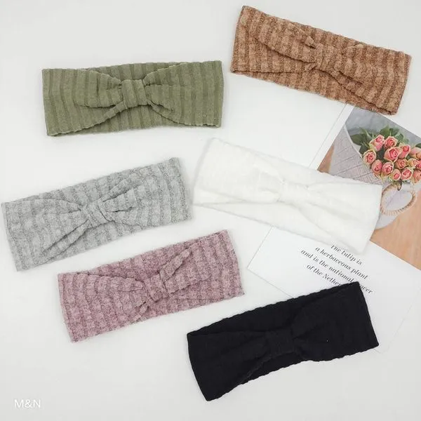 Opaski Damskie Wiąrane Prążkowane 6 Kolorów