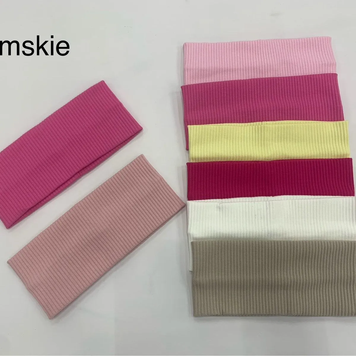 Opaski damskie elastyczne prążkowane, 10 szt