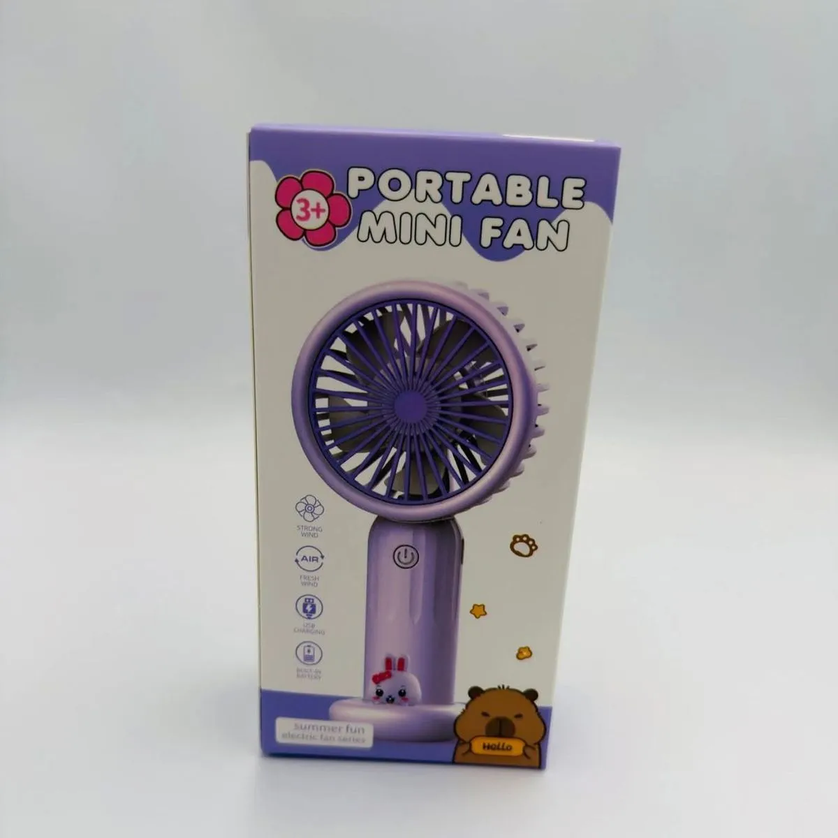 Ręczny wentylator mini fioletowy 3 biegi Portable Mini Fan