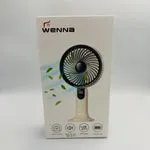 Ręczny wentylator WENNA beżowy z czarnymi łopatkami