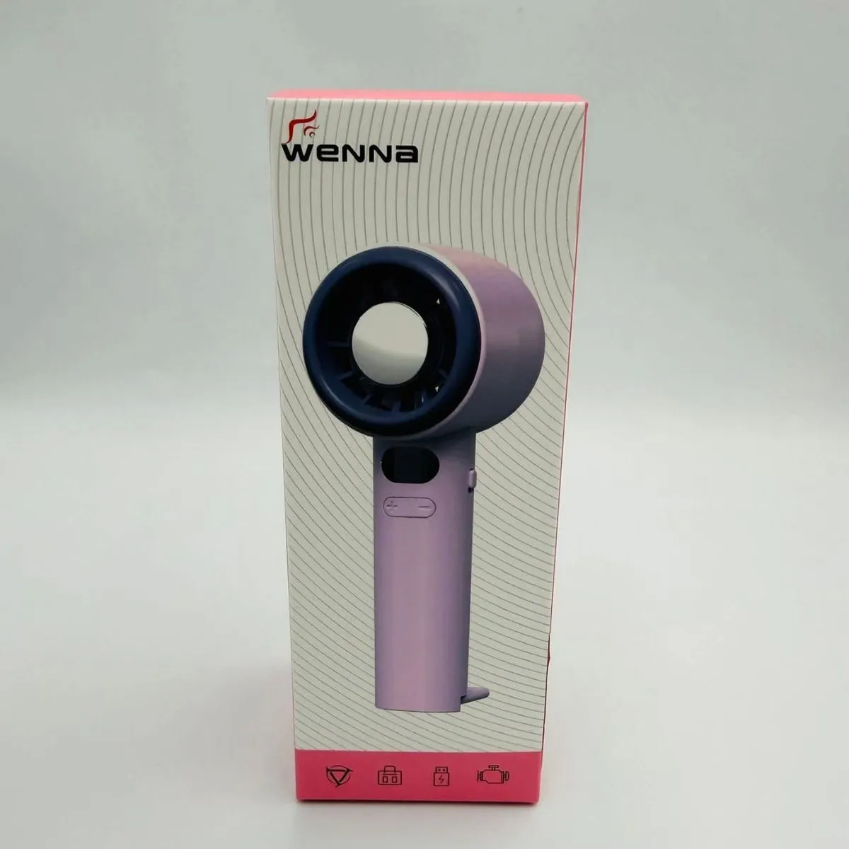 Ręczny wentylator Fenna różowy USB