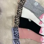 Skarpetki damskie z printem panterkowym, mix kolorów