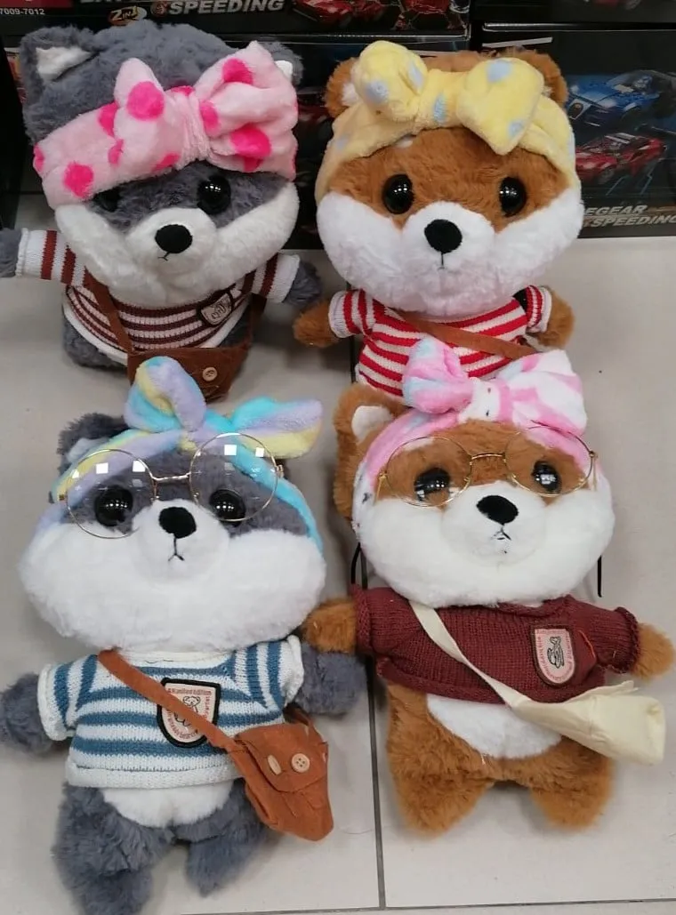 Maskotka Pluszowa Raccoon 27cm w Ubranku z Akcesoriami Mix Wzorów