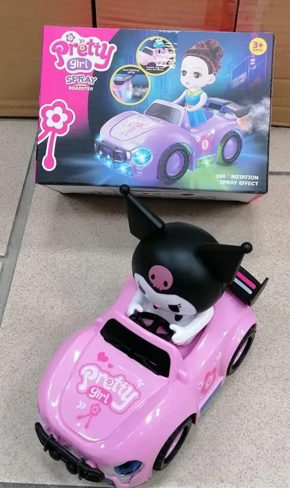 Samochód Pretty Girl Muzyczny Spray Roadster, Światło, Obrót 360°