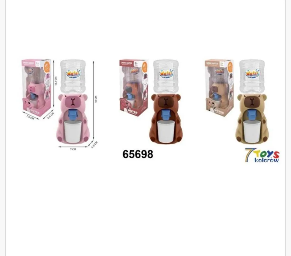 Dystrybutor do Wody Zabawka Kapibara 18cm 12szt Mix