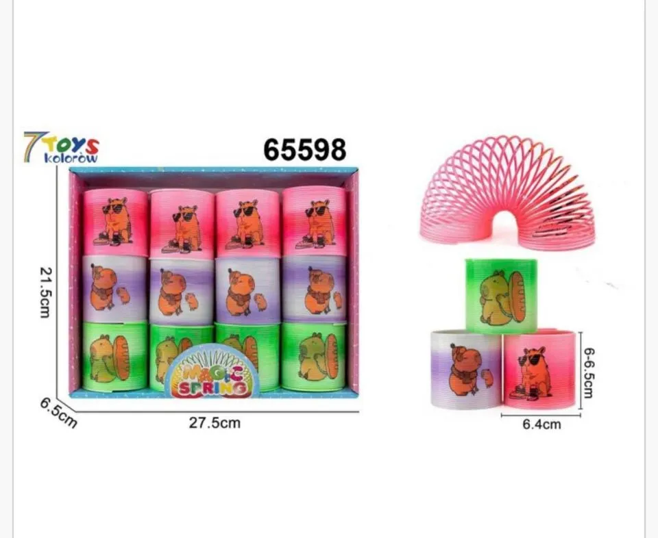 Spreżyna Zabawka Magic Spring Kapibara 6.5cm 12szt