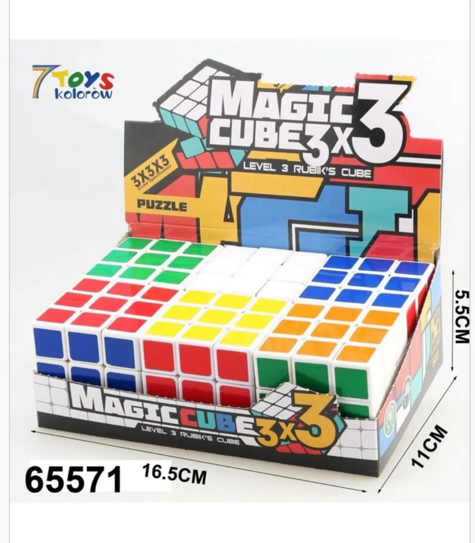 Kostka Rubika 5.3cm Magic Cube 3x3x3 Zabawka Logiczna 12szt