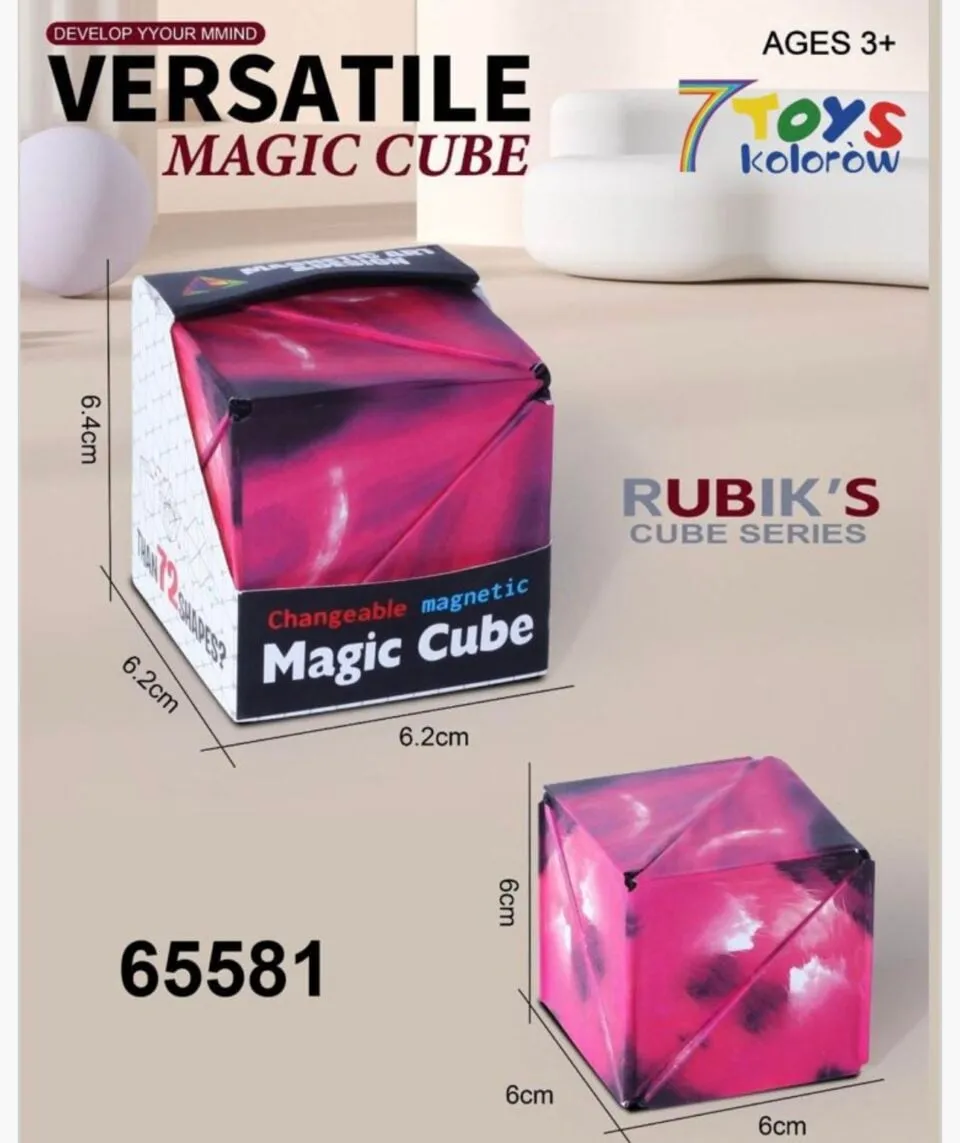 Kostka Rubika Magnetyczna Różowa 6cm 3+