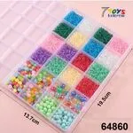 Zestaw Koraliki DIY dla Dzieci 19.5x13.7cm Organizer z Literkami
