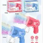 Pistolety do baniek mydlanych 16cm Electric Bubble Gun Mix 12szt