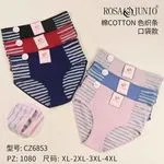 Majtki damskie bawełniane Rosa & Junio paski XL-4XL mix kolorów