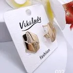 Kolczyki damskie Viki Lady złote z cyrkoniami
