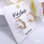 Kolczyki damskie Vikilady złote z cyrkoniami