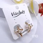 Kolczyki damskie wiszące z cyrkoniami Vikilady 010