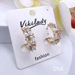 Kolczyki damskie wkręty Vikilady z cyrkoniami 014