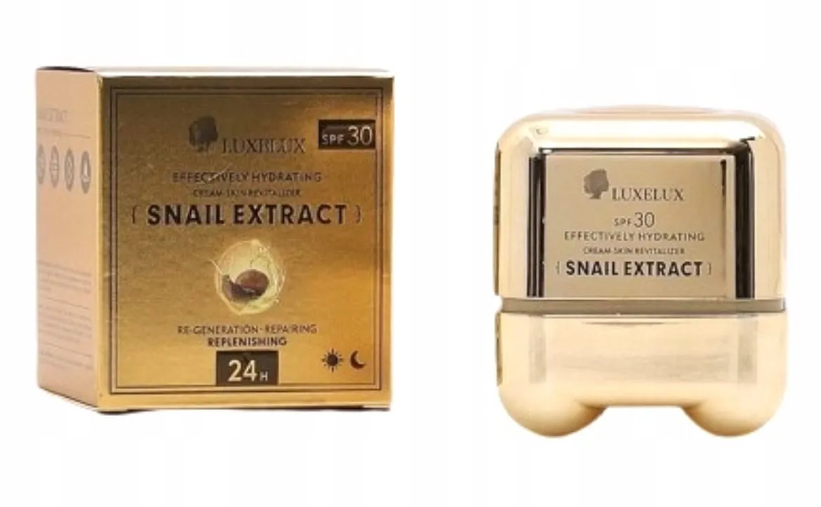 Krem do twarzy LUXELUX Snail Extract SPF 30 Regenerujący 24h