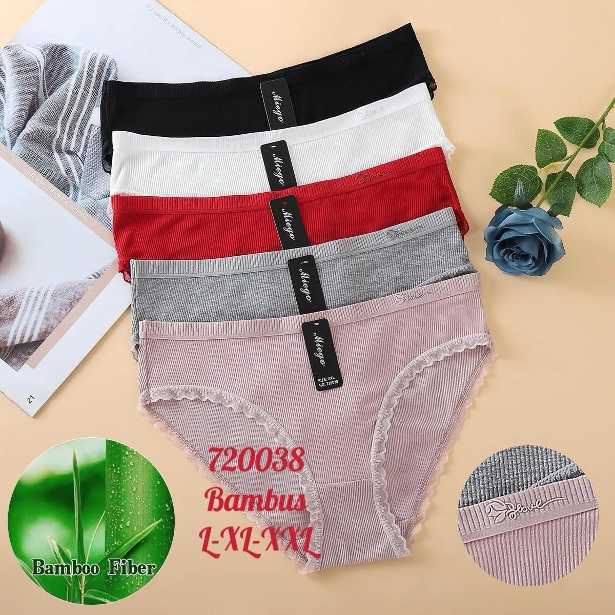 Majki damskie z włókna bambusowego L XL XXL