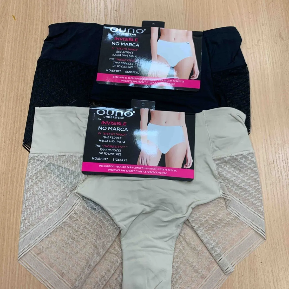 Majki damskie Nuna Size XL, 2 szt. czarne i beżowe