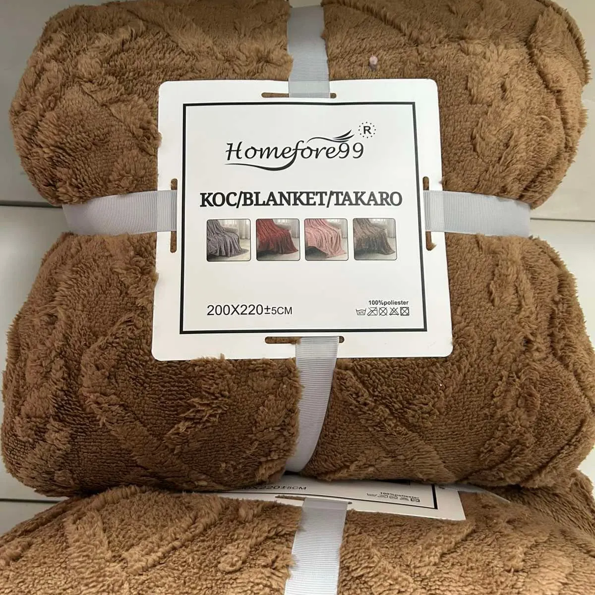 KOCE 200x220cm brązowe minky Homefore
