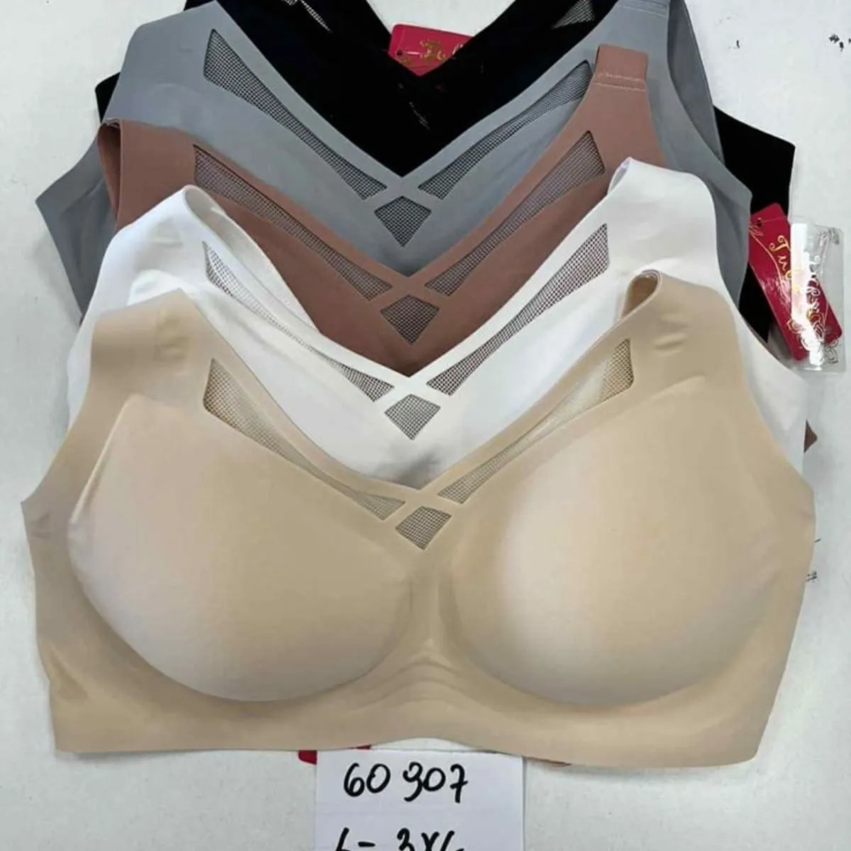 Biustonosze damskie bezszwowe L-5XL, 6 szt/opak.