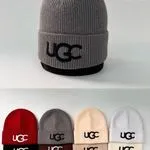 Czapki damskie UGG szare/czerwone/beżowe C18