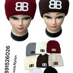 Czapki damskie beanie z naszyciem BB, 10 szt
