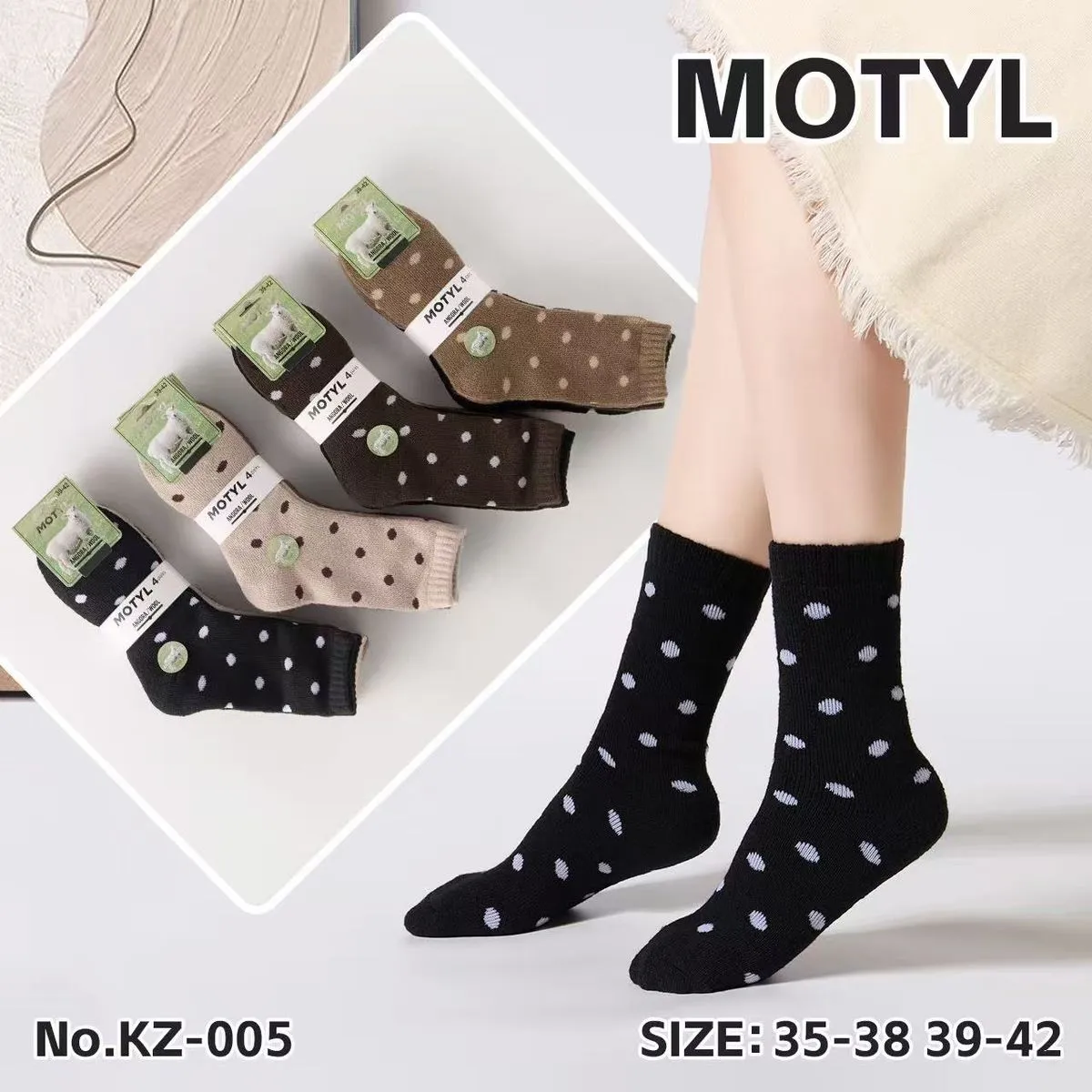Skarpetki Damskie Motyle 4 Kolory Rozmiar 35-38-39-42