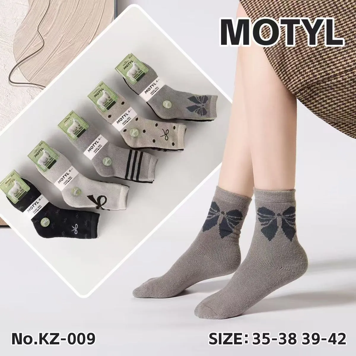 Skarpetki Damskie Motyle MOTOYL 35-38/39-42 No.KZ-009