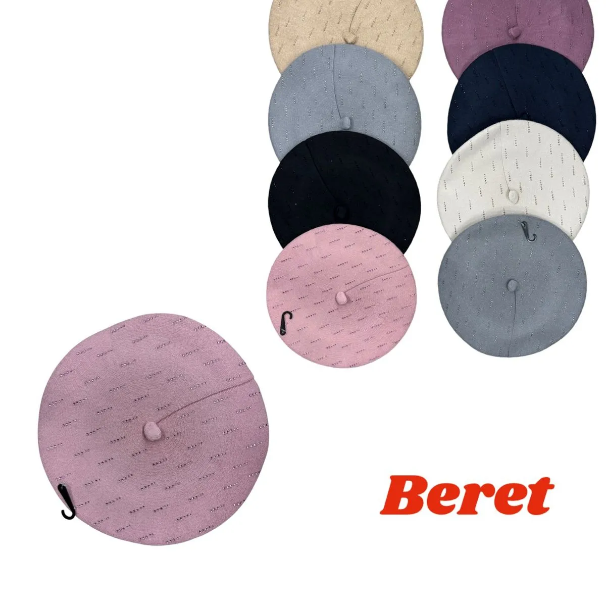 Czapki damskie berety w 10 kolorach