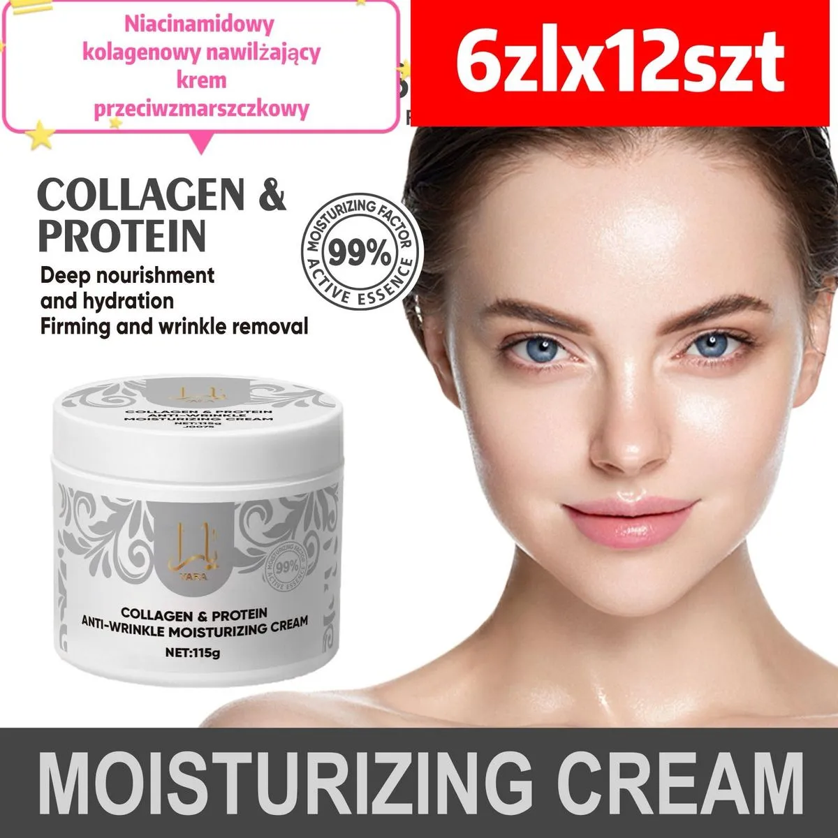 Krem Collagen & Protein Moisturizing 110g do twarzy