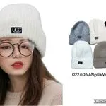 Czapki damskie beanie UGG biały/szary/czarny O22605