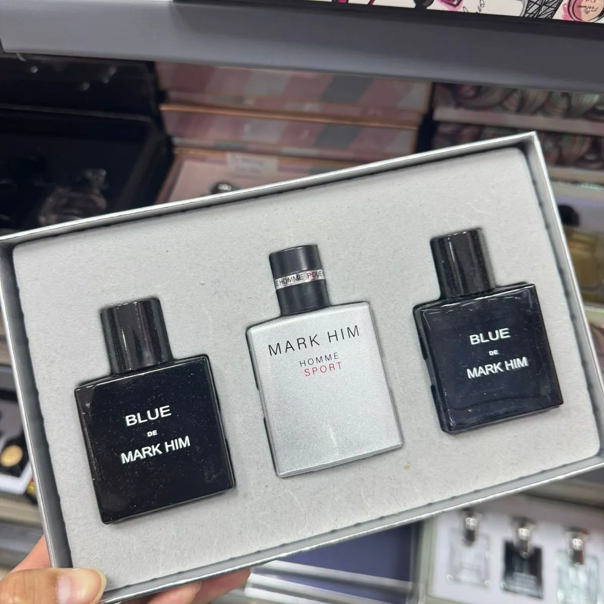 Zestaw Perfum Mark Him Homme Sport i Blue, 3 szt