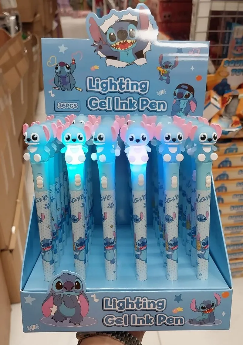 Długopis żelowy Stitch LED z podświetleniem