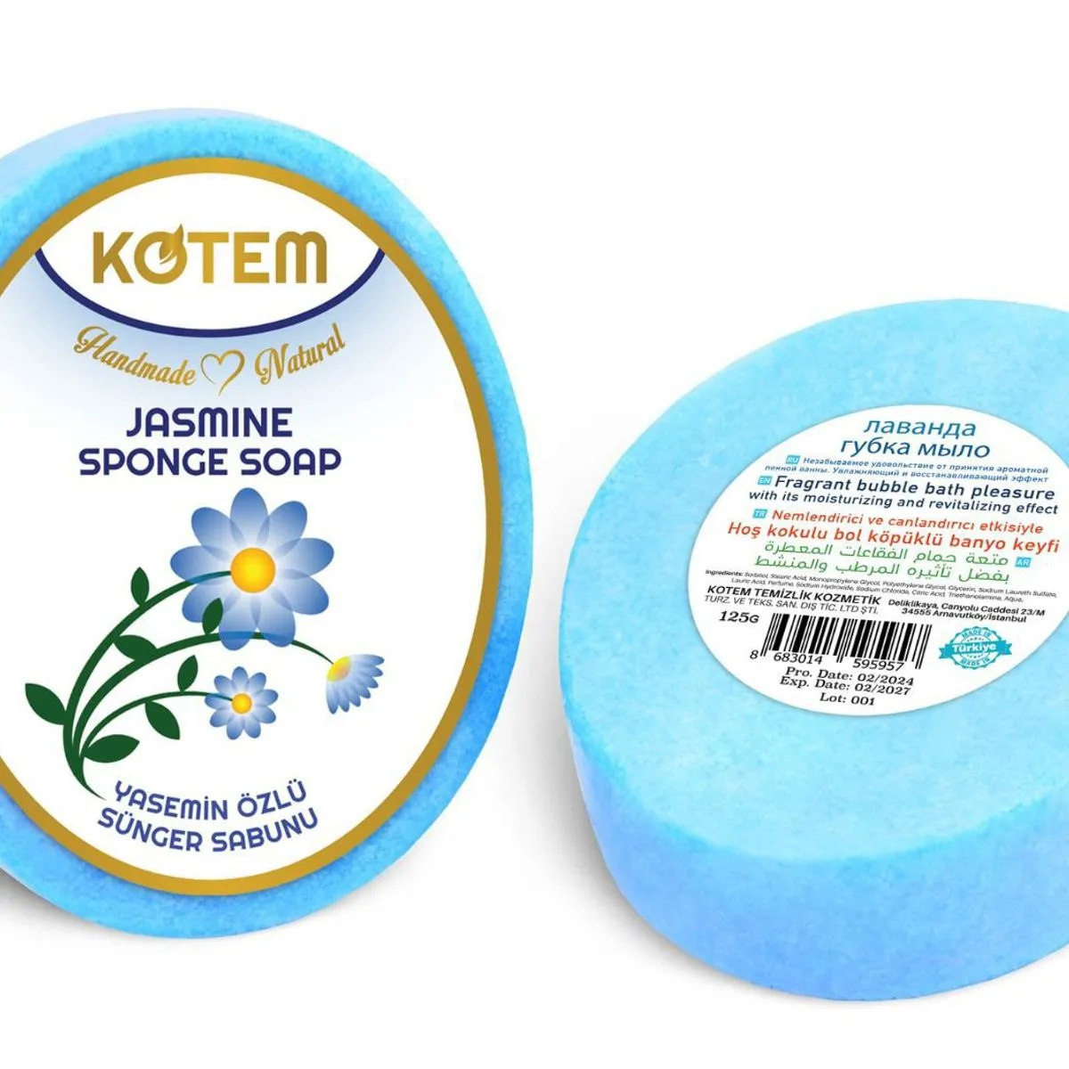 Mydełka Naturalne Jaśmin z Gąbką 125g