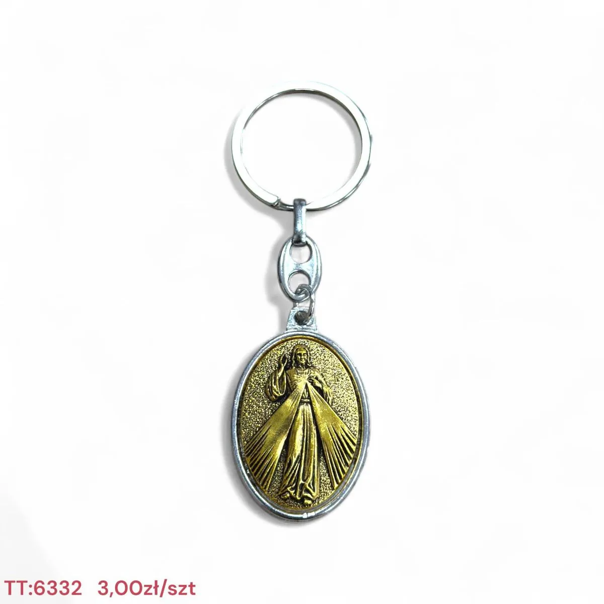 Brelok z Matką Boską w medalionie złoty