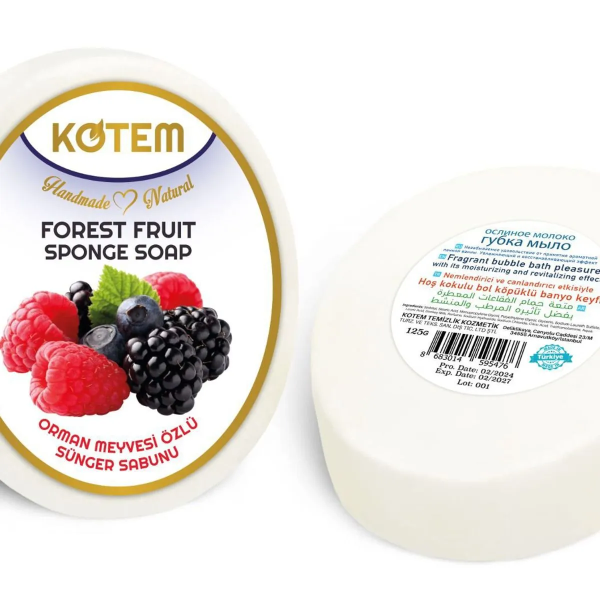 Mydełka Naturalne z Gąbką Leśne Owoce 125g