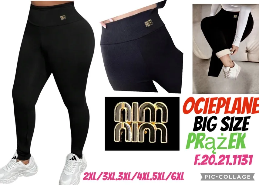 Leggingsy damskie ocieplane BIG SIZE 2XL-6XL